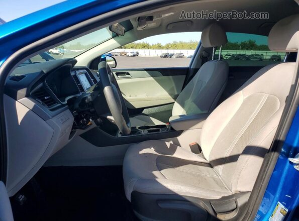 5NPE24AF6JH616896 2018 HYUNDAI SONATA Blue Vista interior delantera