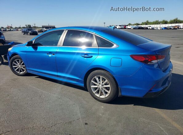 5NPE24AF6JH616896 2018 HYUNDAI SONATA Blue Trasero izquierdo