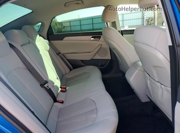 5NPE24AF6JH616896 2018 HYUNDAI SONATA Blue Vista de los asientos traseros