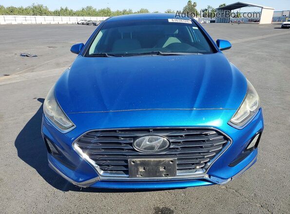 5NPE24AF6JH616896 2018 HYUNDAI SONATA Blue Vista frontal