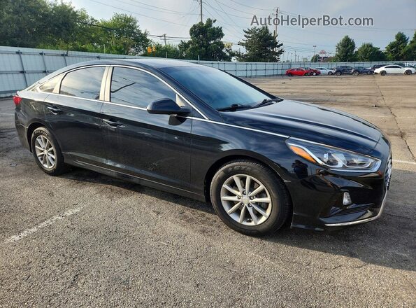 5NPE24AF6JH633052 2018 HYUNDAI SONATA Black Przód prawy