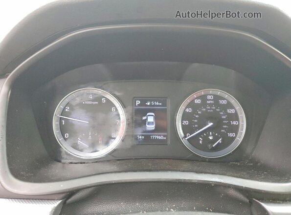 5NPE24AF6KH757226 2019 HYUNDAI SONATA Black Вид щитка приладів