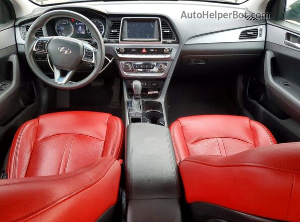 5NPE24AF6KH757226 2019 HYUNDAI SONATA Black Вид панелі приладів