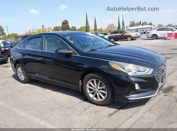 5NPE24AF6KH790176 2019 HYUNDAI SONATA Черный Вид задней части салона