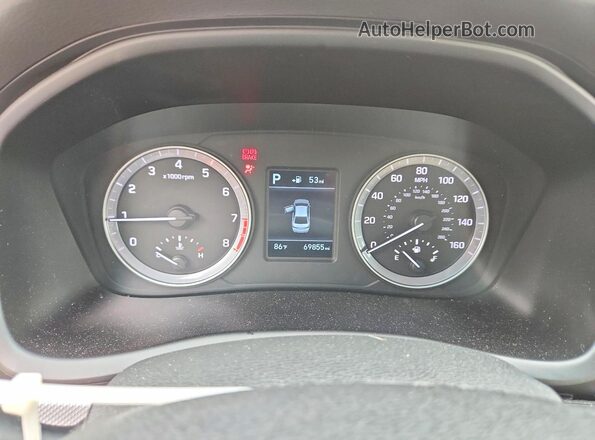 5NPE24AF6KH795264 2019 HYUNDAI SONATA Black Instrument cluster view