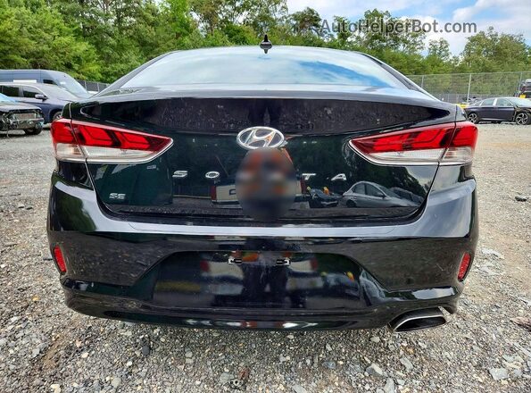5NPE24AF6KH795264 2019 HYUNDAI SONATA Black Rear view