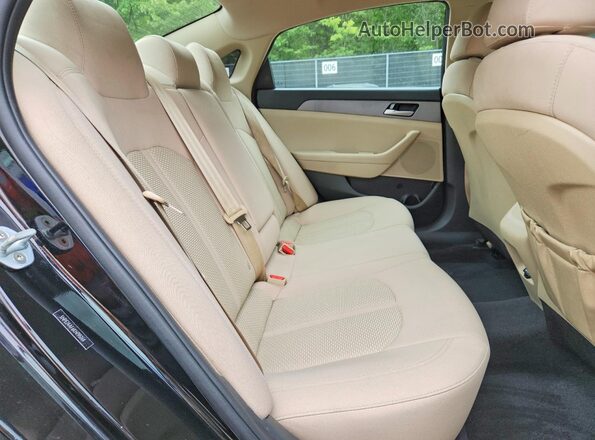 5NPE24AF6KH795264 2019 HYUNDAI SONATA Black Rear seats view