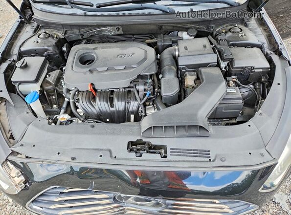 5NPE24AF6KH795264 2019 HYUNDAI SONATA Black Rear interior view