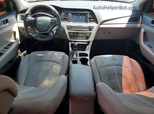 5NPE24AF7GH275808 2016 HYUNDAI SONATA Maroon Առջևի վահանակի տեսք
