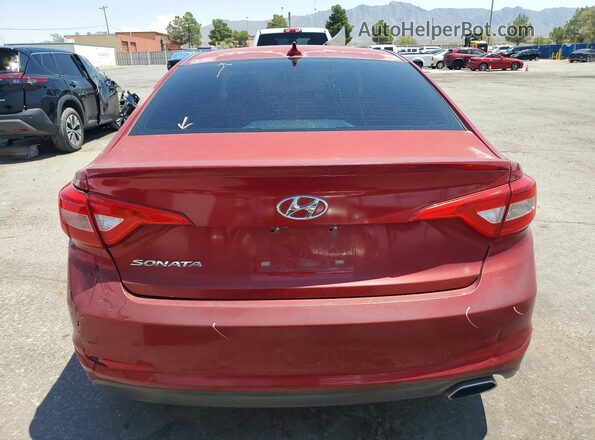 5NPE24AF7GH275808 2016 HYUNDAI SONATA Maroon Հետևի տեսք