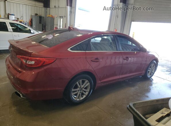 5NPE24AF7GH289014 2016 HYUNDAI SONATA Red Tył prawy