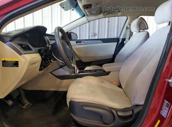 5NPE24AF7GH289014 2016 HYUNDAI SONATA Red Widok wnętrza z przodu