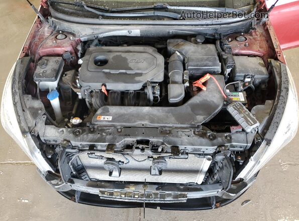 5NPE24AF7GH289014 2016 HYUNDAI SONATA Red Widok wnętrza z tyłu