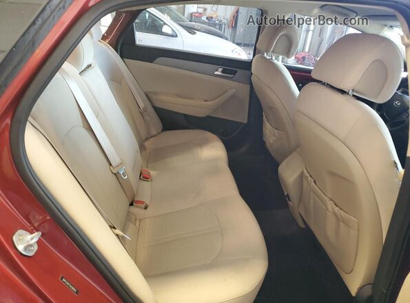 5NPE24AF7GH289014 2016 HYUNDAI SONATA Red Widok tylnych siedzeń