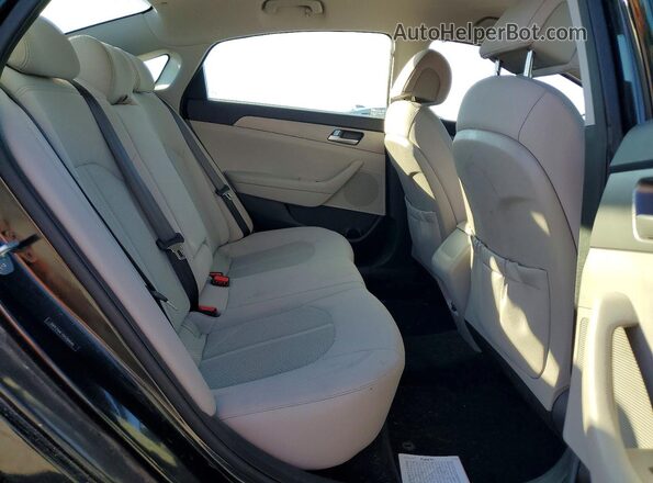 5NPE24AF7GH289045 2016 HYUNDAI SONATA Black უკანა სავარძლების ხედი