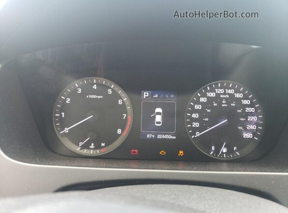 5NPE24AF7GH293385 2016 HYUNDAI SONATA White Vista del cuadro de instrumentos