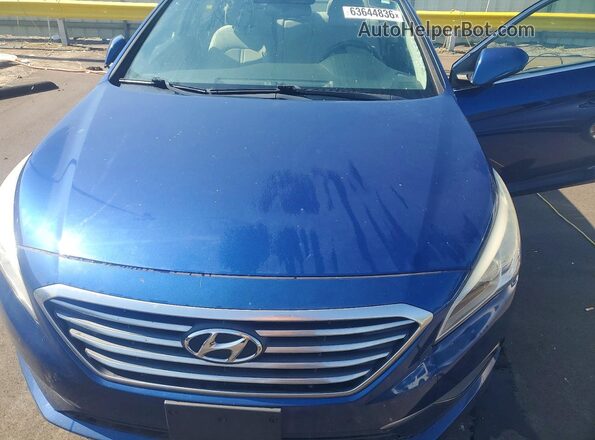 5NPE24AF7GH300917 2016 HYUNDAI SONATA Синий Вид задней части салона