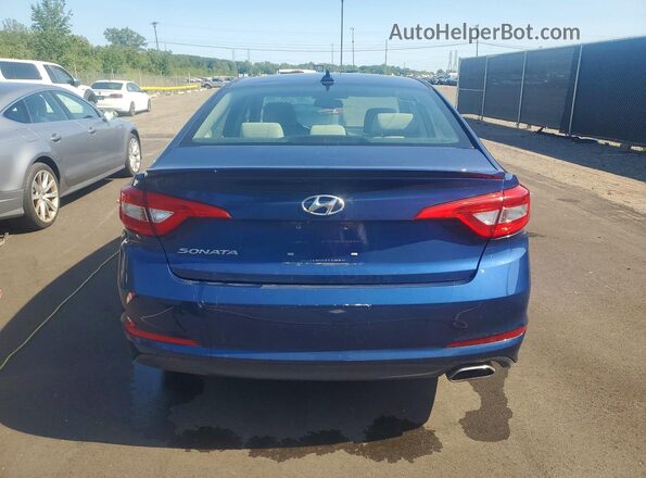 5NPE24AF7GH300917 2016 HYUNDAI SONATA Синий Вид сзади