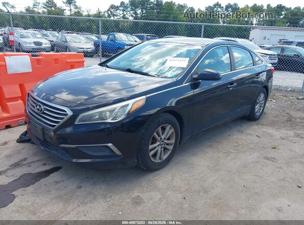 5NPE24AF7GH315921 2016 HYUNDAI SONATA Black Vista tres cuartos delantera izquierda