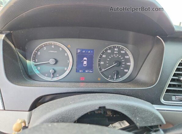 5NPE24AF7GH333934 2016 HYUNDAI SONATA Silver Instrument cluster view