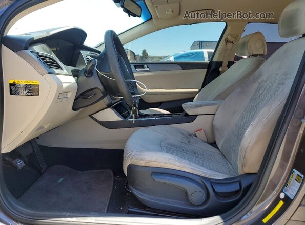 5NPE24AF7GH356419 2016 HYUNDAI SONATA Brown Вид салону спереду