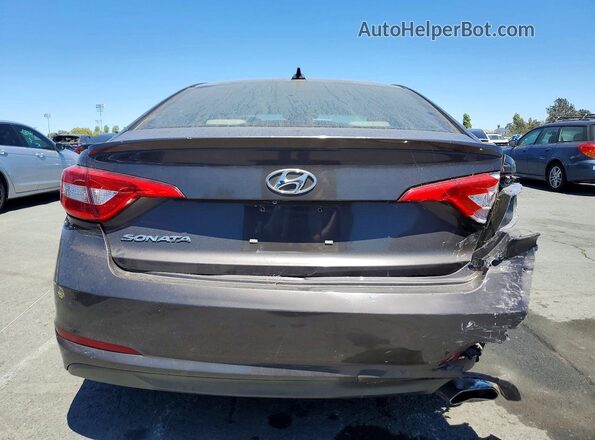 5NPE24AF7GH356419 2016 HYUNDAI SONATA Brown Вид ззаду