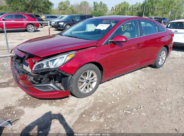 5NPE24AF7GH373267 2016 HYUNDAI SONATA Maroon წინა მარცხენა ხედი სამი მეოთხედიდან