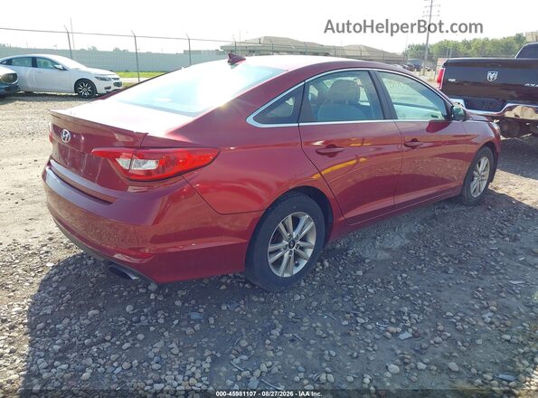 5NPE24AF7GH373267 2016 HYUNDAI SONATA Maroon უკანა მარჯვენა