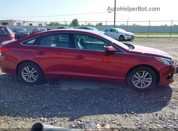5NPE24AF7GH373267 2016 HYUNDAI SONATA Maroon უკანა სალონის ხედი