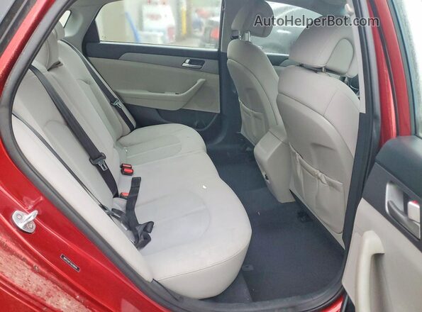 5NPE24AF7GH390201 2016 HYUNDAI SONATA Red Հետևի նստատեղերի տեսք