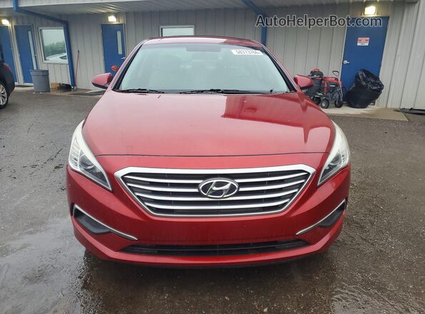 5NPE24AF7GH390201 2016 HYUNDAI SONATA Red Դիմացի տեսք