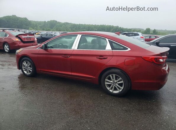 5NPE24AF7GH390201 2016 HYUNDAI SONATA Red Հետևի ձախ