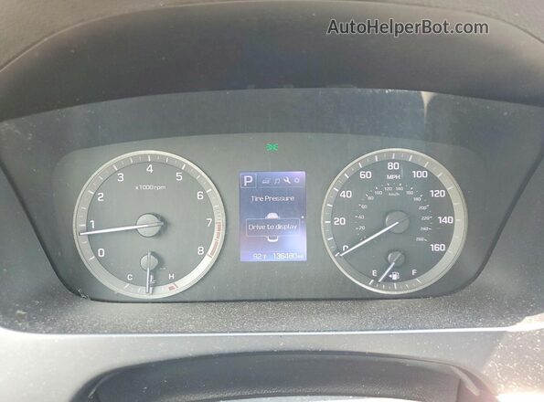 5NPE24AF7GH400922 2016 HYUNDAI SONATA Black Widok zestawu wskaźników