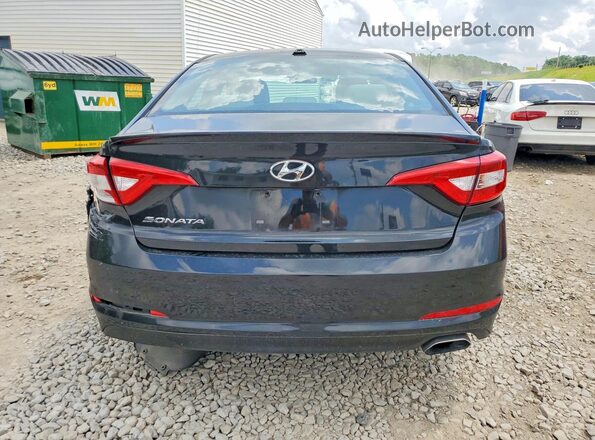 5NPE24AF7GH400922 2016 HYUNDAI SONATA Black Widok z tyłu