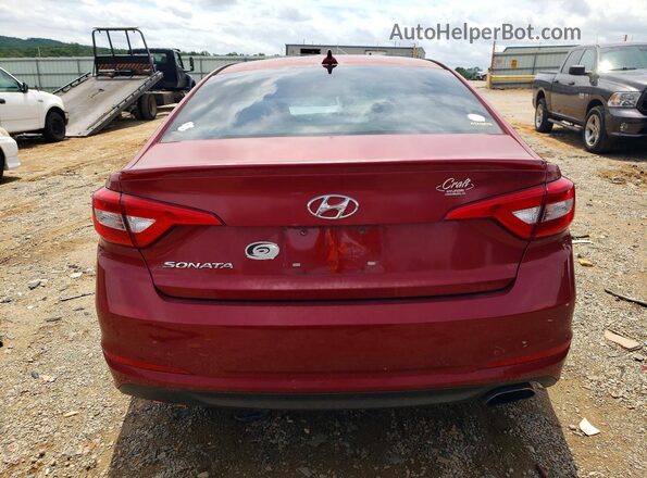 5NPE24AF7GH402153 2016 HYUNDAI SONATA Red Rear view