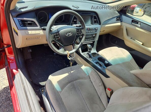 5NPE24AF7HH463696 2017 HYUNDAI SONATA Red წინა პანელის ხედი