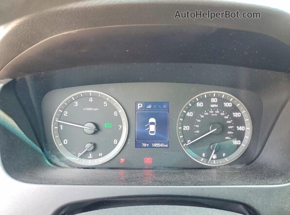 5NPE24AF7HH539353 2017 HYUNDAI SONATA Black Instrument cluster view