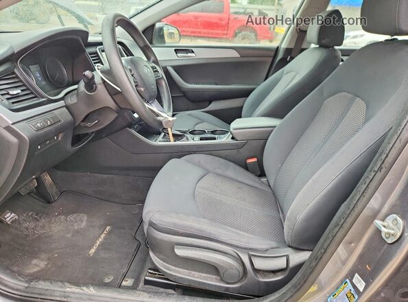 5NPE24AF7KH757610 2019 HYUNDAI SONATA Gray წინა სალონის ხედი