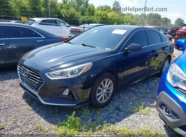 5NPE24AF7KH759552 2019 HYUNDAI SONATA Black Առջևի ձախ երեք քառորդ տեսարան