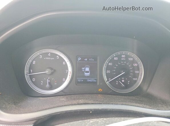 5NPE24AF7KH769143 2019 HYUNDAI SONATA White Instrument cluster view