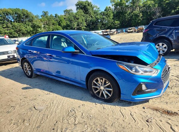 5NPE24AF7KH770101 2019 HYUNDAI SONATA Blue Przód prawy