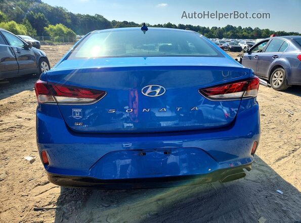 5NPE24AF7KH770101 2019 HYUNDAI SONATA Blue Widok z tyłu