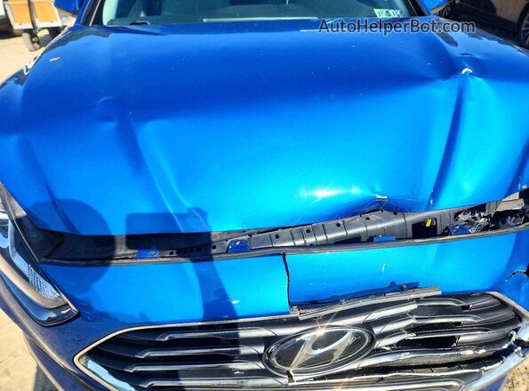 5NPE24AF7KH770101 2019 HYUNDAI SONATA Blue Widok wnętrza z tyłu