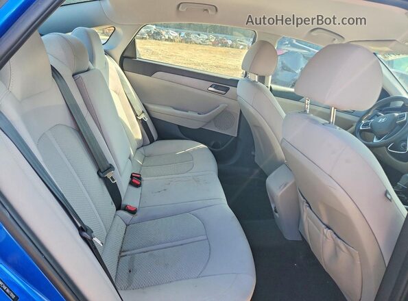 5NPE24AF7KH770101 2019 HYUNDAI SONATA Blue Widok tylnych siedzeń