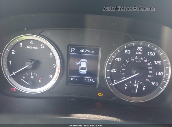 5NPE24AF7KH780062 2019 HYUNDAI SONATA Silver Вид задніх сидінь