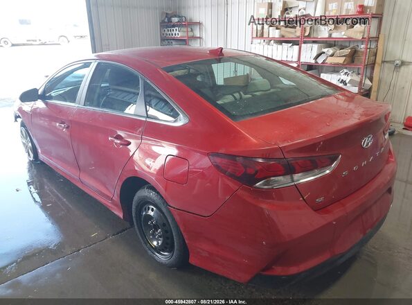5NPE24AF7KH787786 2019 HYUNDAI SONATA Burgundy Rear left