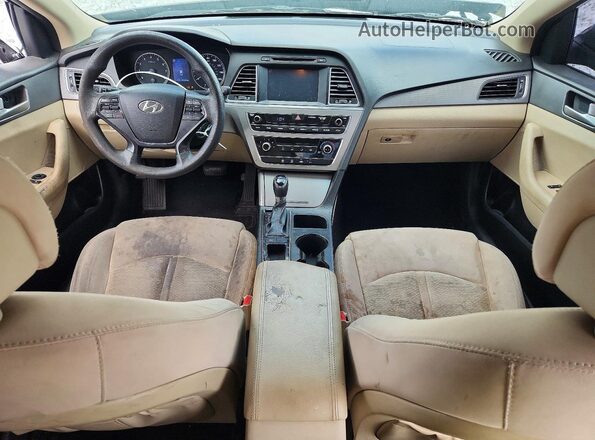 5NPE24AF8GH278569 2016 HYUNDAI SONATA Black Widok deski rozdzielczej