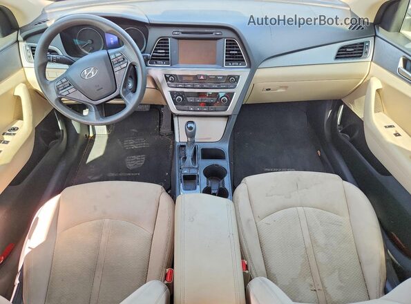 5NPE24AF8GH285098 2016 HYUNDAI SONATA Blue Вид панелі приладів