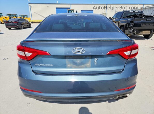 5NPE24AF8GH285098 2016 HYUNDAI SONATA Blue Вид ззаду