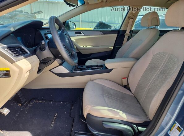 5NPE24AF8GH285098 2016 HYUNDAI SONATA Blue Вид салону спереду